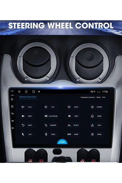 EXVOL DACİA DUSTER 2010-2013 ANDROİD MULTİMEDYA CARPLAY 9 İNC HD IPS EKRAN 2GB/32GB KAMERA HEDİYELİ - 5