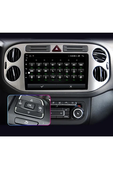 EXVOL VOLKSWAGEN TİGUAN 2006-2016 ANDROİD MULTİMEDYA CARPLAY 9 İNC HD IPS EKRAN 2GB/32GB KAMERA HEDİYELİ - 7