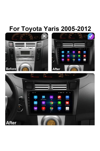 EXVOL Toyota Yaris 2005-2012 Android Multimedya Carplay 9 Inc Hd Ips Ekran 2/32gb Kamera Hediyeli - 3