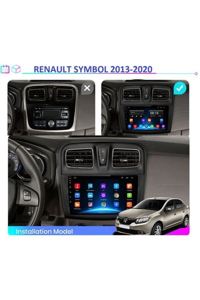 EXVOL RENAULT SYMBOL 2013-2020 ANDROİD MULTİMEDYA CARPLAY 9 İNC HD IPS EKRAN 4GB RAM /64GB KAMERA HEDİYELİ - 2