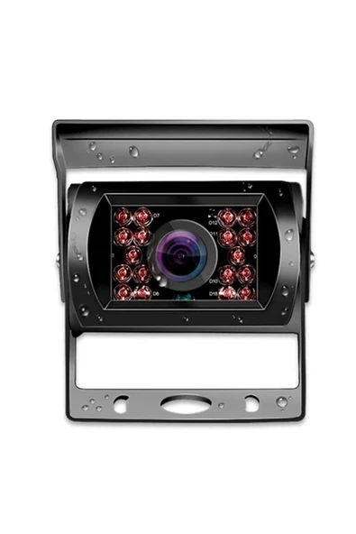 EXVOL Audiomax Otobüs Tır Kamyon'lara Uygun 18ır Ledli Geri Görüş Kamera 12metre Kablo Metal Kasa - 2