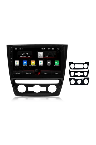 EXVOL Skoda Yeti Uyumlu Android 12 Multimedya 2gb/32gb 10 Inc Hd Ips Ekran Park Kamerası Hediyeli - Resim 2