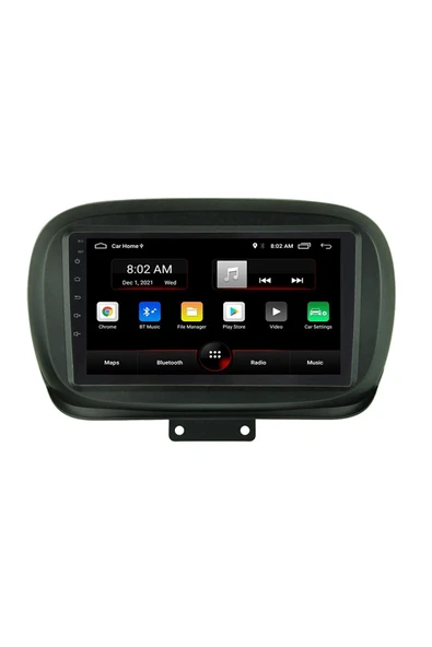 EXVOL FİAT 500X ANDROİD MULTİMEDYA CARPLAY 9 İNC HD IPS EKRAN 2GB/32GB KAMERA HEDİYELİ
