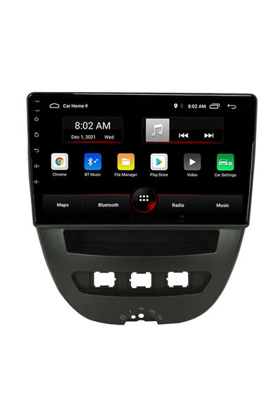EXVOL Peugeot 107 Citroen C1 Android Multimedya 10 Inc Hd Ips Ekran 4gb/64gb Kamera Hediyeli ürün görseli