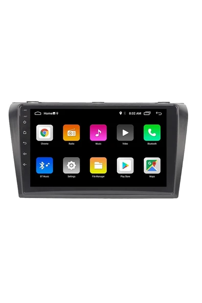 EXVOL Mazda 3 2003-2009 Android Multimedya Carplay 9 Inc Hd Ips Ekran 2gb Ram /32gb Kamera Hediyeli - Resim 3