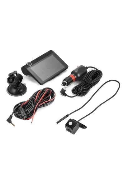 EXVOL Araç Içi Kamerası 3 Kameralı 1080p Hd 4.1 Inc Ekranlı Araç Iç Yol Park Kamerası - Resim 5