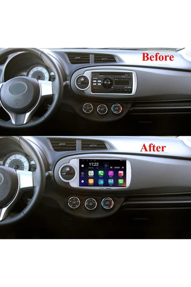 EXVOL Toyota Yaris Android Multimedya Carplay 9 Inc Hd Ips Ekran 2/32gb Kamera Hediyeli - Resim 7