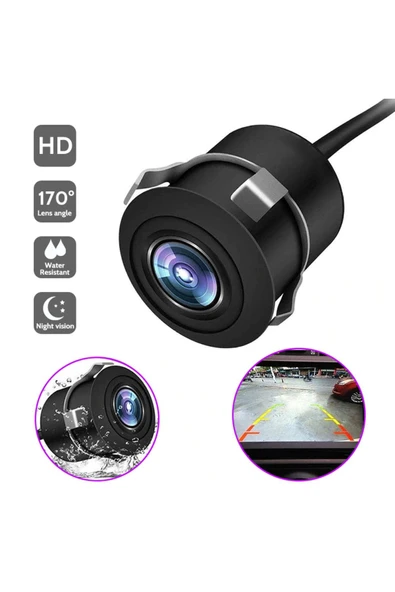 EXVOL GERİ GÖRÜŞ PARK KAMERASI 1080P AHD 170 DERECE AHD-CVBS PARK ÇİZGİ AYARLI SU GEÇİRMEZ - 5