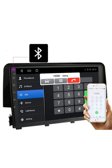 EXVOL Honda Fc5 Android Multimedya Carplay 9 Inc Hd Ips Ekran 2gb Ram /32gb Kamera Hediyeli - Resim 4