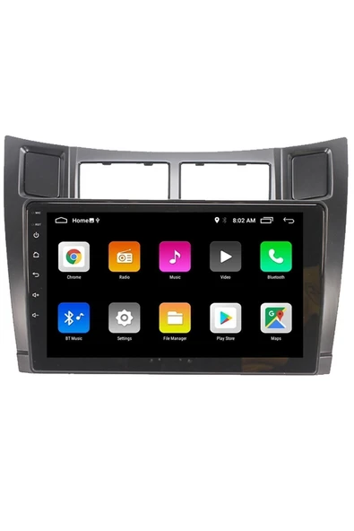 EXVOL Toyota Yaris 2005-2012 Android Multimedya Carplay 9 Inc Hd Ips Ekran 4gb/64gb Kamera Hediyeli - 6