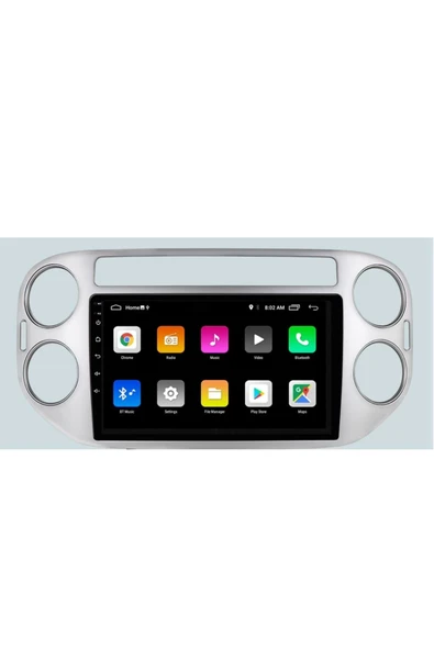 EXVOL VOLKSWAGEN TİGUAN 2006-2016 ANDROİD MULTİMEDYA CARPLAY 9 İNC HD IPS EKRAN 2GB/32GB KAMERA HEDİYELİ - 3