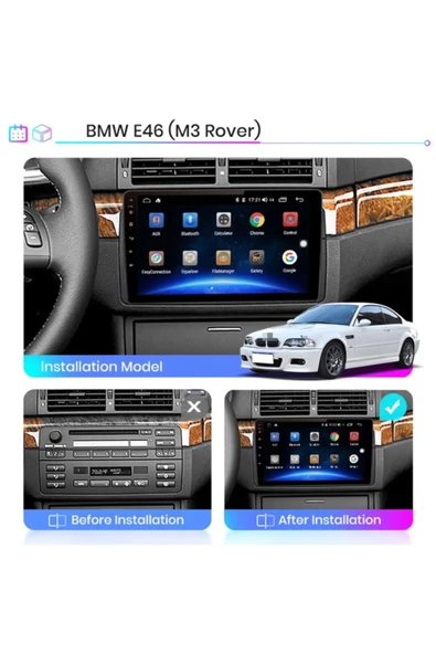 EXVOL Bmw E46 Multimedya Carplay 9 Inc Hd Ips Ekran 2gb/32gb Android 12 Park Kamerası Hediyeli - 6