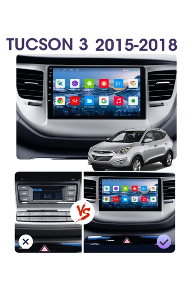 EXVOL Hyundai Tuscon Android 12 Multimedya Carplay 2gb/32gb 9 Inc Hd Ips Ekran Park Kamerası Hediyeli - Resim 6