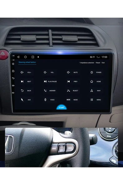 EXVOL HONDA CİVİC SPORT 2006-2011 ANDROİD MULTİMEDYA CARPLAYLİ 9 İNC HD IPS EKRAN 4GB/64GB KAMERA HEDİYELİ - 4