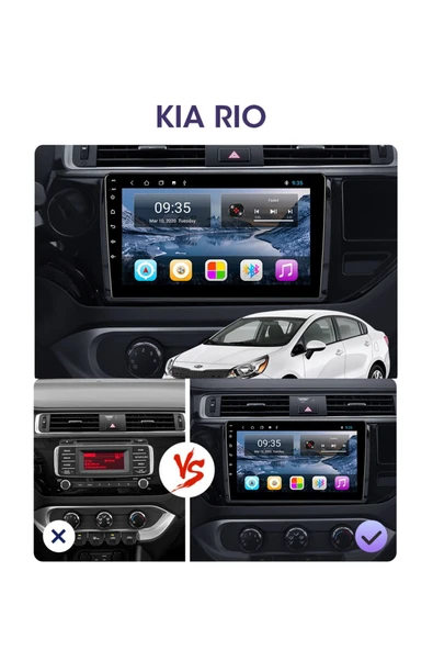 EXVOL KİA RİO 2015-2017 ANDROİD MULTİMEDYA CARPLAY 4GB/64GB 9 İNC HD IPS EKRAN + PARK KAMERASI HEDİYELİ - Resim 7