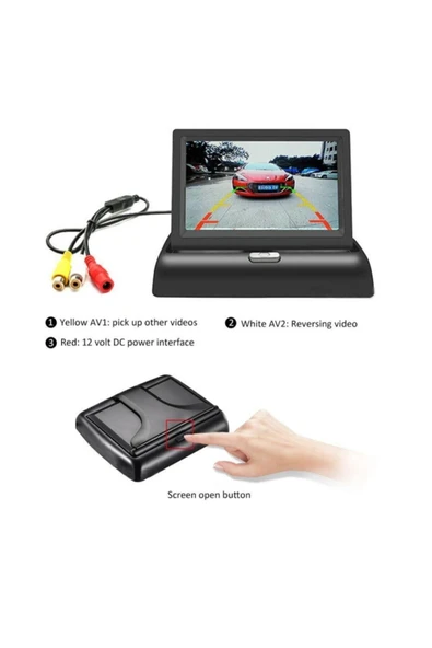 EXVOL Exvol Katlanır 4,3 Inc Lcd Ekran Geri Vites Park Kamerası 2 Yıl Garantili - 5
