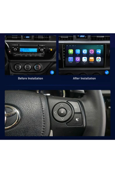 EXVOL Toyota Corolla 2014-2016 Android 2gb/32gb Multimedya 10 Inc Hd Ips Ekran Park Kamerası Hediyeli - Resim 8