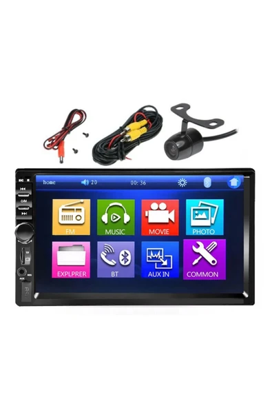 EXVOL Kıngwınn Kw-4000 Oto Double Teyp 7 Inc+park Kamerası 4*55w Mp5 Bluetooth Usb Sd Aux 2 Yıl Garantili - 2