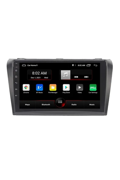 EXVOL Mazda 3 2003-2009 Android Multimedya Carplay 9 Inc Hd Ips Ekran 2gb Ram /32gb Kamera Hediyeli - Resim 2