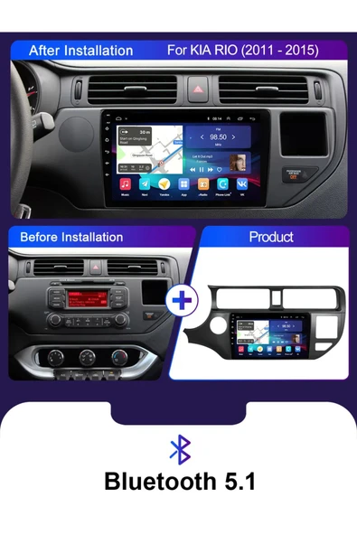 EXVOL KİA RİO 2012-2014 ANDROİD MULTİMEDYA CARPLAY 4GB/64GB 9 İNC HD IPS EKRAN + PARK KAMERASI HEDİYELİ - Resim 5