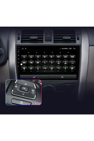 EXVOL Toyota Corolla 2006-2013 Android 12 Multimedya Carplay 2/32gb 9 Inc Hd Ips Ekran Park Kamera Hediye - Resim 5