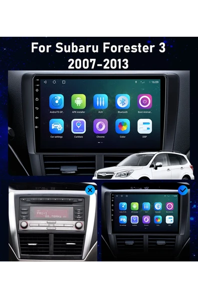 EXVOL Subaru Forester 2007-2013 Android Multimedya Carplay 9 Inc Hd Ips Ekran 2gb/32gb Kamera Hediyeli - Resim 7