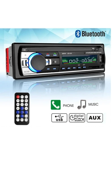 EXVOL Exw-21 Yenii Araba Oto Teyp Bleutooth 4*60w Bluetooth- Usb 2 Amfı Çıkışlı Aux Sd - 2