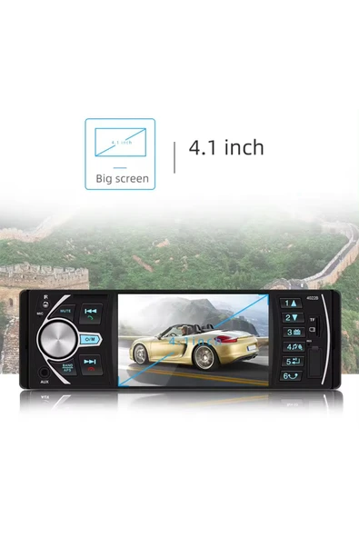 EXVOL Fiat Fiorino Nemo Bipper Çerçeveli Araba Oto Teyp 4*60w-bluetooth 4.1 Inc Ekranlı - 4