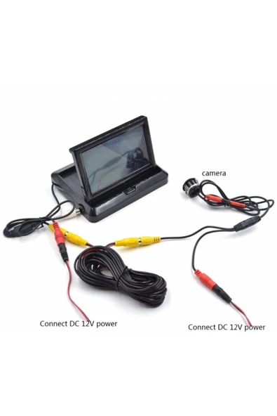 EXVOL Exvol Katlanır 4,3 Inc Lcd Ekran Geri Vites Park Kamerası 2 Yıl Garantili - 4