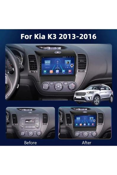 EXVOL KİA CERATO 2012-2017 ANDROİD MULTİMEDYA CARPLAY 9 İNC HD IPS EKRAN 4GB RAM /64GB KAMERA HEDİYELİ - 6