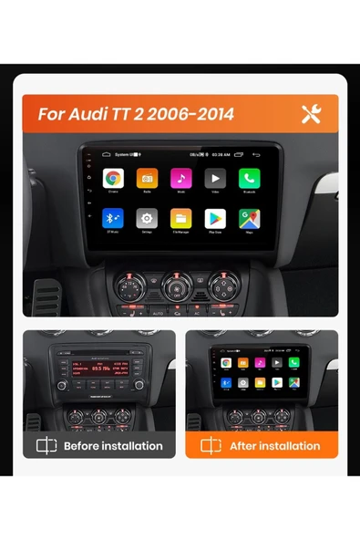 EXVOL AUDİ TT MULTİMEDYA CARPLAY 9 İNC HD IPS EKRAN 4GB/64GB KAMERA HEDİYELİ - Resim 3