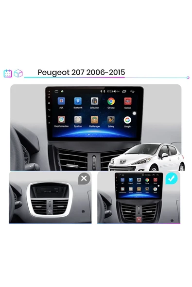 EXVOL Peugeot 207 Android Multimedya Carplay 9 Inc Hd Ips Ekran 2/32gb Kamera Hediyeli - 4