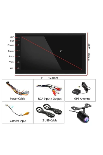 EXVOL Opel Corsa Astra Zarifa Kw-1000 Android 7 Inch Multimedya+kamera Hediye Teyp Navigasyon - Resim 3