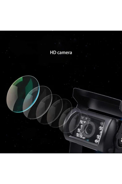 EXVOL Audiomax Otobüs Tır Kamyon'lara Uygun 18ır Ledli Geri Görüş Kamera 12metre Kablo Metal Kasa - 6