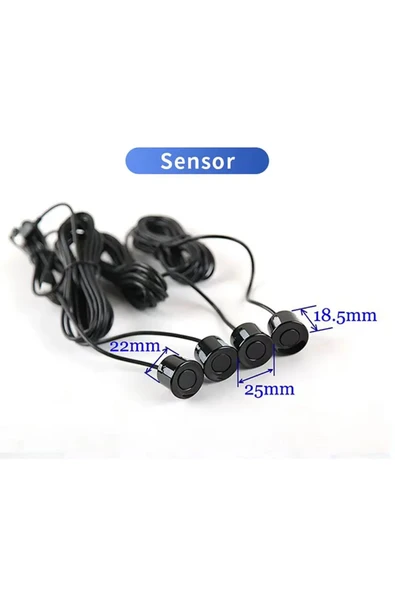 EXVOL kıngwınn ARAÇ PARK SENSÖRÜ DİJİTAL EKRAN+ SES İKAZLI 22 MM 4 GÖZ SU GEÇİRMEZ - 7