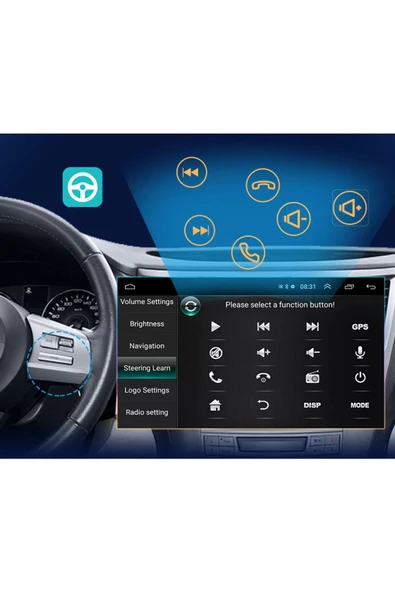 EXVOL Peugeot 107 Citroen C1 Android Multimedya 10 Inc Hd Ips Ekran 2gb/32gb Kamera Hediyeli - Resim 8