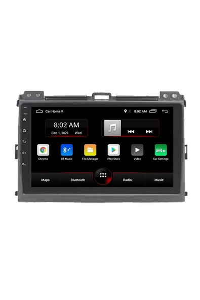 EXVOL TOYOTA PRADO 2004-2009 ANDROİD MULTİMEDYA CARPLAYLİ 9 İNC HD IPS EKRAN 4GB/64GB KAMERA HEDİYELİ