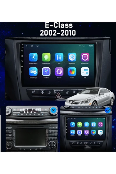 EXVOL MERCEDES BENZ E CLASS ANDROİD MULTİMEDYA CARPLAY 9 İNC HD IPS EKRAN 2/32GB KAMERA HEDİYELİ - 2