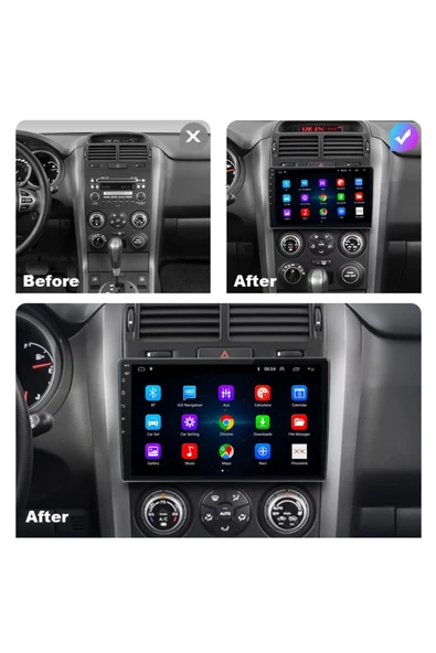 EXVOL Suziki Grand Vitara 2005-2014 Android Multimedya Carplay 9 Inc Hd Ips Ekran 4gb/64gb Kamera Hediyeli - 4