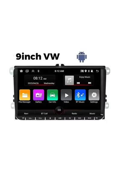 EXVOL VOLKSWAGEN CADDY JETTA PASSAT SKODA SEAT 2GB/32GB MULTİMEDYA CARPLAY HD IPS EKRAN KAMERA HEDİYELİ - Resim 2