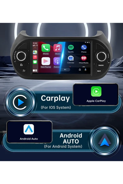 EXVOL FİAT FİORİNO CİTROEN NEMO BİPPER ANDROİD MULTİMEDYA 2-32GB HD 2.5D IPS EKRAN CARPLAY - Resim 2
