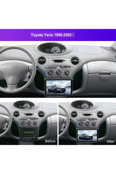 EXVOL TOYOTA YARİS 2000-2006 ANDROİD MULTİMEDYA 2GB RAM/32GB CARPLAY 9İNC IPS EKRAN PARK KAMERASI HEDİYE - Resim 4