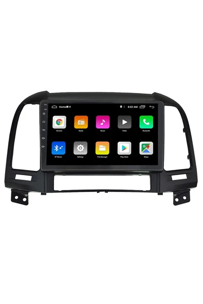 EXVOL Hyundai Santa Fe 2006-2012 Android Multimedya Carplay 9 Inc Hd Ips Ekran 4gb/64gb Kamera Hediyeli - Resim 4