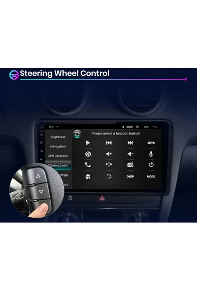 EXVOL Audi A3 2003-2013 Android Multimedya Carplay 9 Inc Hd Ips Ekran 4gb/64gb Kamera Hediyeli - Resim 6