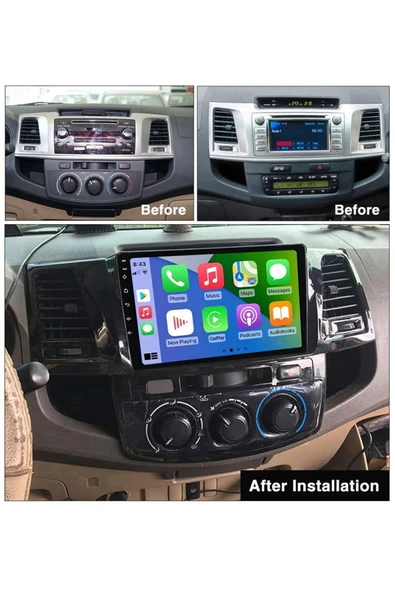 EXVOL Toyota Hilux Android Multimedya 2006-2015 9 Inc Ips Hd Ekran 2gb/32gb Carplayli Kamera Hediyeli - 6