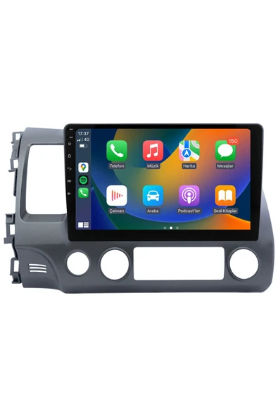 EXVOL Honda Civic Fd6 Android Multimedya 10 Inc Hd Ips Ekran 2gb/32gb Carplayli Kamera Hediyeli