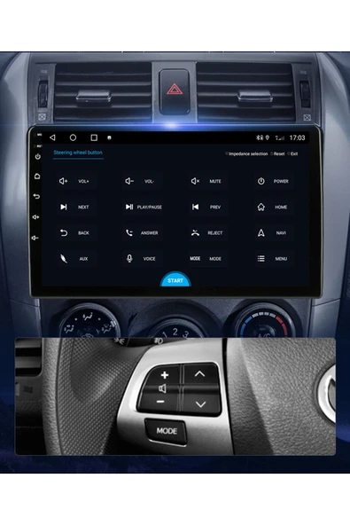 EXVOL TOYOTA AURİS 2006-2012 ANDROİD MULTİMEDYA CARPLAYLİ 9 İNC HD IPS EKRAN 2GB/32GB KAMERA HEDİYELİ - 5