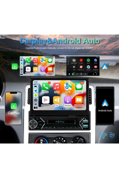 EXVOL ANDROİD 7 İNC İNDASH TEYP MULTİMEDYA 2GB/32GB TYPE-C USB 7 İNC HD IPS KAMERA HEDİYELİ - 2