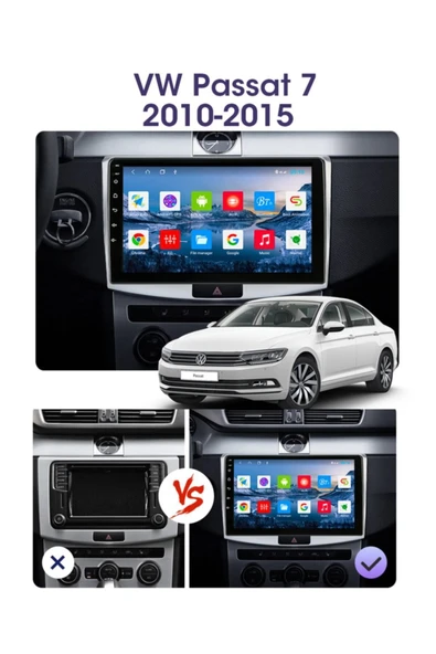 EXVOL Volkswagen Passat B6-b7 Android 12 Multimedya 2gb/32gb Hd Ips Ekran 10 Inc Kamera Hediyeli - Resim 8