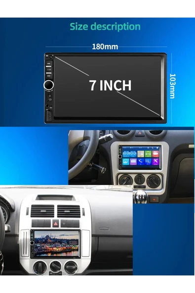 EXVOL Kıngwınn Kw-4000 Oto Double Teyp 7 Inc+park Kamerası 4*55w Mp5 Bluetooth Usb Sd Aux 2 Yıl Garantili - 8